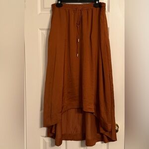 Banana Republic High Low Skirt in Rich Brown